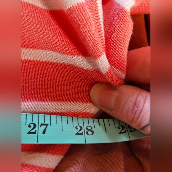 NWOT!! Cyrus | Chic Coral Striped Cardigan, Size M - Picture 7 of 7
